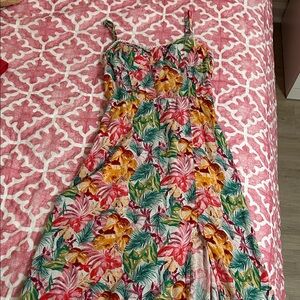 As U Wish Tropical Floral Maxi Dress